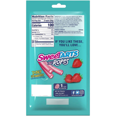 Product image of SweeTARTS Twisted Rainbow Soft and Chewy Ropes Candy Bag 5 oz 5 oz