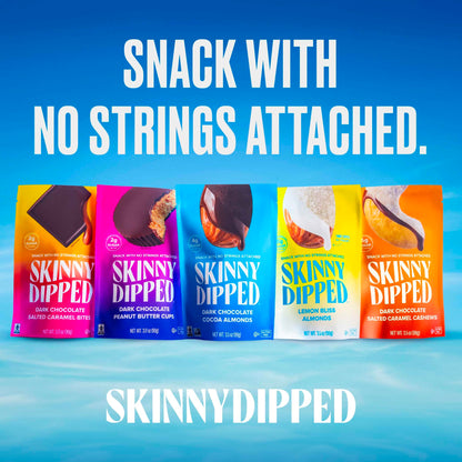 Product image of SKINNYDIPPED Lemon Bliss Yogurt Covered Almonds Healthy Snack Plant Protein Gluten Free Resealable Bags 3.5
