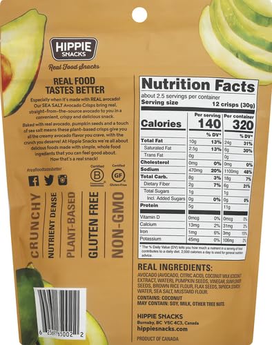 Product image of Hippie Snacks Avocado Crisps Sea Salt 2.5 oz 2.5 oz