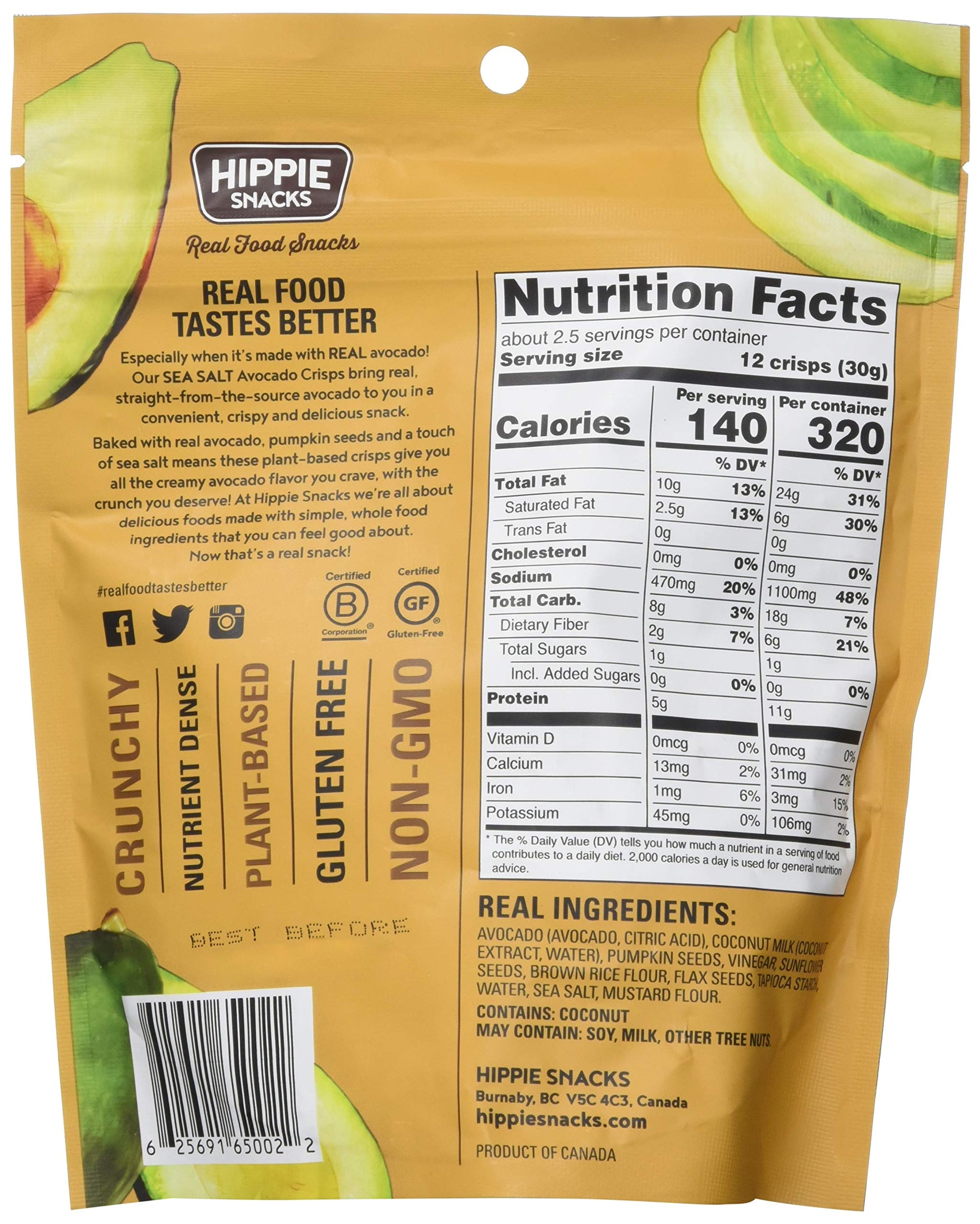 Product image of Hippie Snacks Avocado Crisps Sea Salt 2.5 oz 2.5 oz