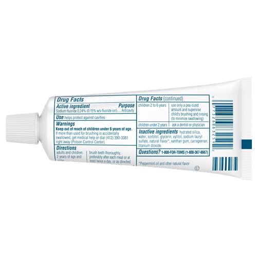 Product image of Tom's of Maine Toothpaste Anticavity Fresh Mint Travel Size 3 oz 3 oz Pack of 6