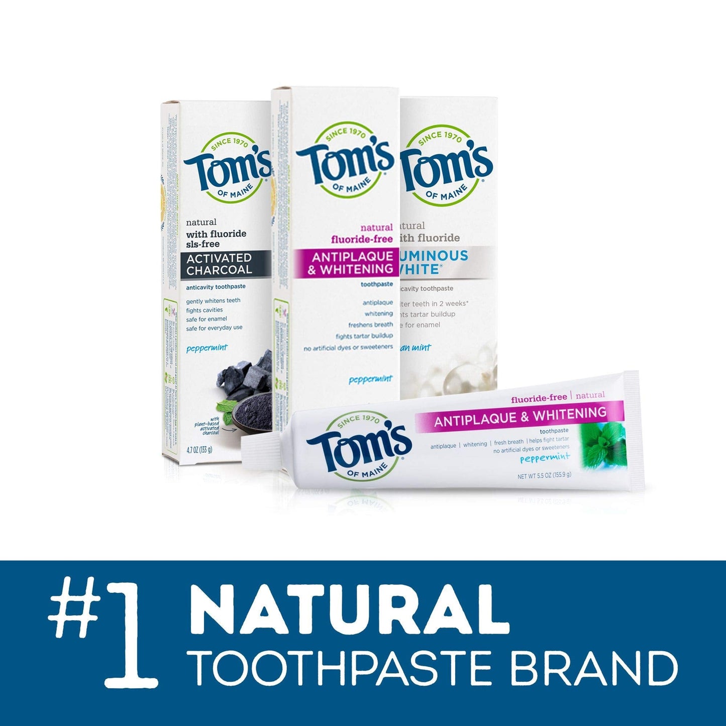 Product image of Tom's of Maine Toothpaste Anticavity Fresh Mint Travel Size 3 oz 3 oz Pack of 6