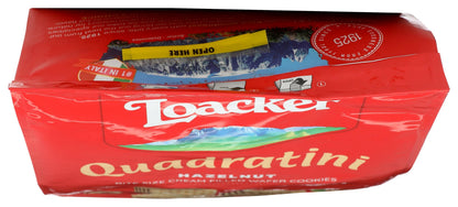 Product image of Loacker Quadratini Hazelnut Wafer Cookies Bite Size 30% Less Sugar Hazelnut Cream Filling NON-GMO 100%