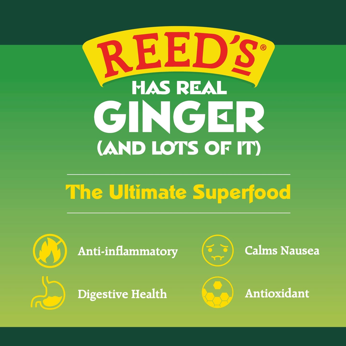 Product image of Reed's Real Ginger Ale All-Natural Classic Ginger Ale Made Real Ginger - cans 12 oz 12 oz Pack of 8
