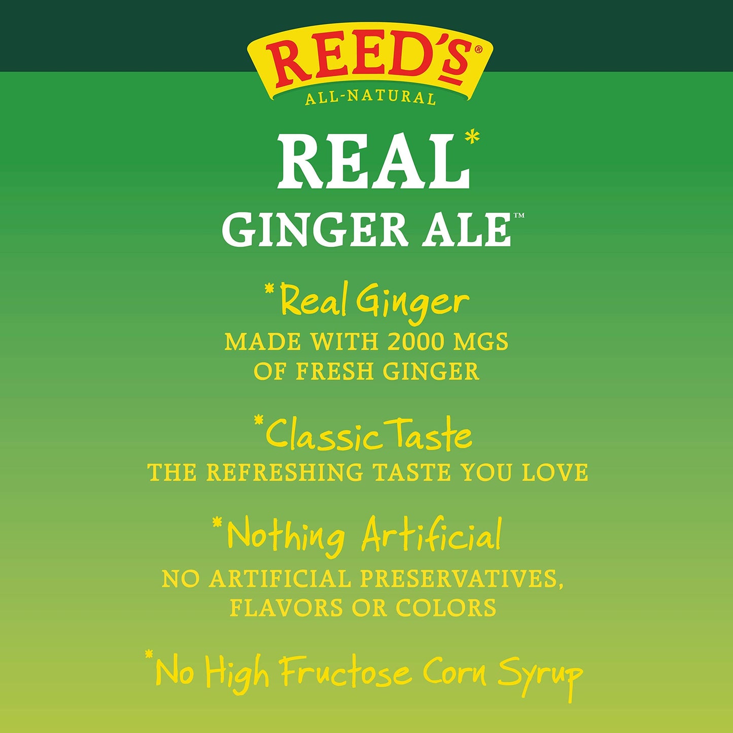 Product image of Reed's Real Ginger Ale All-Natural Classic Ginger Ale Made Real Ginger - cans 12 oz 12 oz Pack of 8