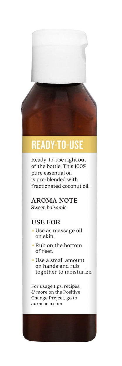 Product image of Aura Cacia Frankincense Essential Oil Ready-to-Use in Fractionated Coconut Oil GC/MS Tested for Purity 4 fl.