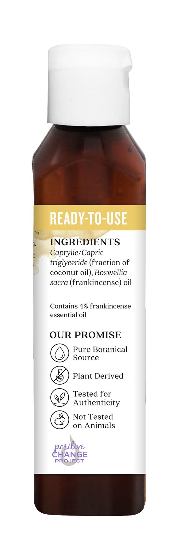 Product image of Aura Cacia Frankincense Essential Oil Ready-to-Use in Fractionated Coconut Oil GC/MS Tested for Purity 4 fl.