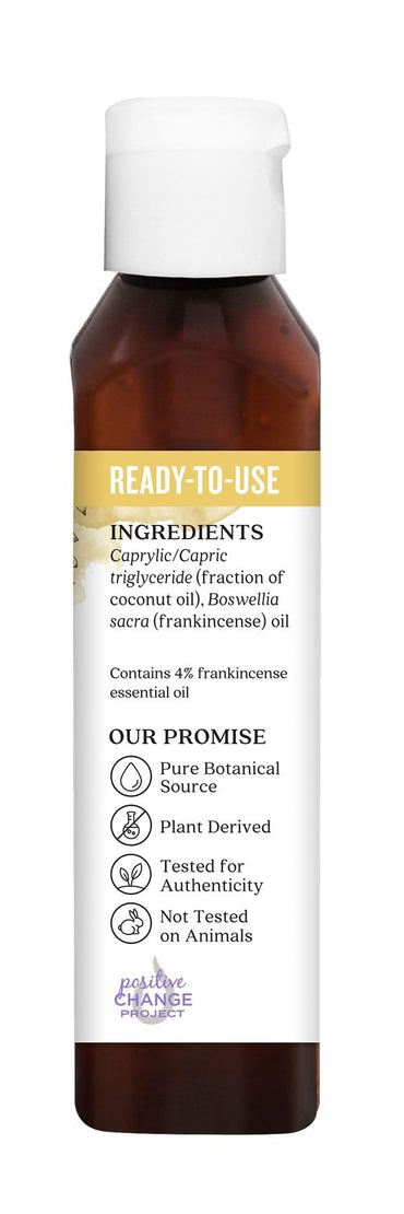 Product image of Aura Cacia Frankincense Essential Oil Ready-to-Use in Fractionated Coconut Oil GC/MS Tested for Purity 4 fl.