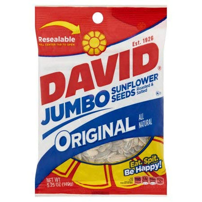 Product image of DAVID Seeds Jumbo Original Sunflower Seeds 5.25 oz 5.25 oz Pack of 2