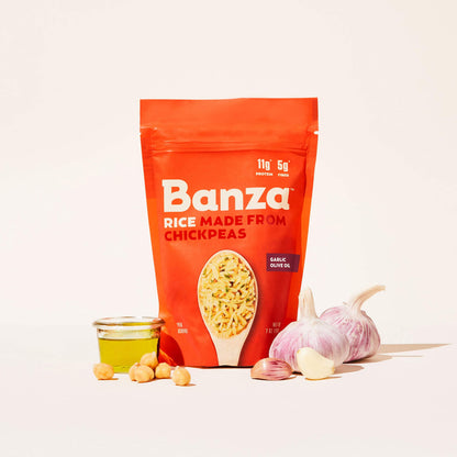 Product image of Banza Chickpea Rice Garlic Olive Oil High Protein Low Carb Gluten-Free Vegan Bag 8 oz 8 oz Pack of 6