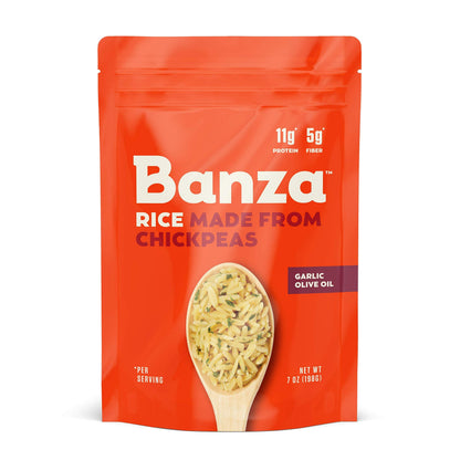 Product image of Banza Chickpea Rice Garlic Olive Oil High Protein Low Carb Gluten-Free Vegan Bag 8 oz 8 oz Pack of 6