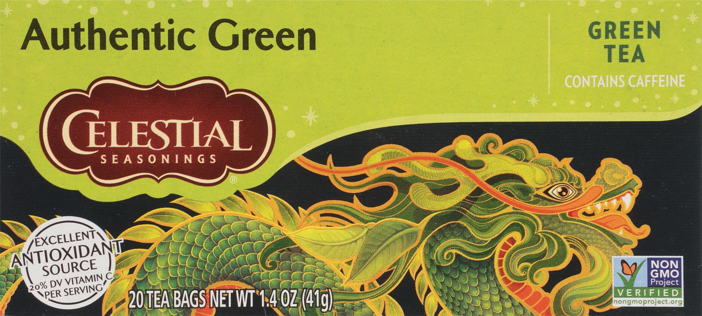 Product image of Celestial Seasonings Green Tea Authentic Contains Caffeine 20 Tea Bags Pack of 6