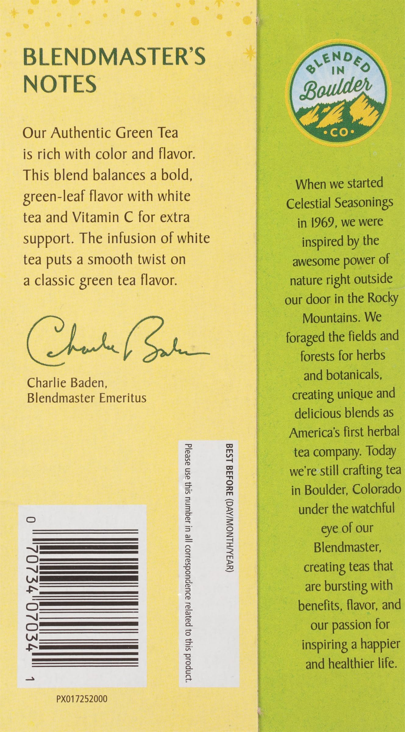 Product image of Celestial Seasonings Green Tea Authentic Contains Caffeine 20 Tea Bags Pack of 6