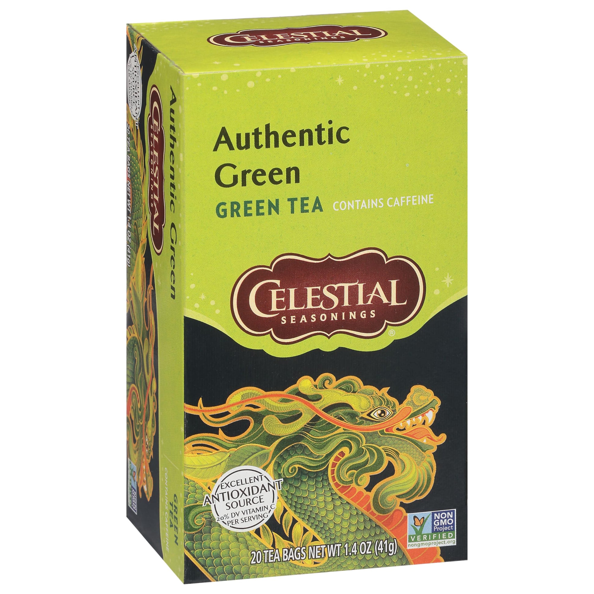 Product image of Celestial Seasonings Green Tea Authentic Contains Caffeine 20 Tea Bags Pack of 6