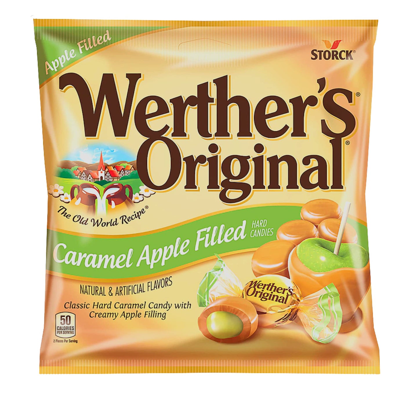 Product image of Werther's Original Caramel Apple Filled Hard Candies 5.5 oz 5.5 oz Pack of 2