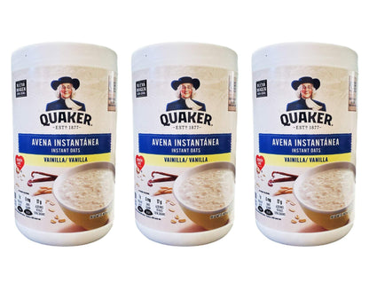 Product image of Quaker Instant Oatmeal Vanilla Flavor 100% Whole Grains Source of Fiber and Protein 34.8 oz 34.8 oz Pack of