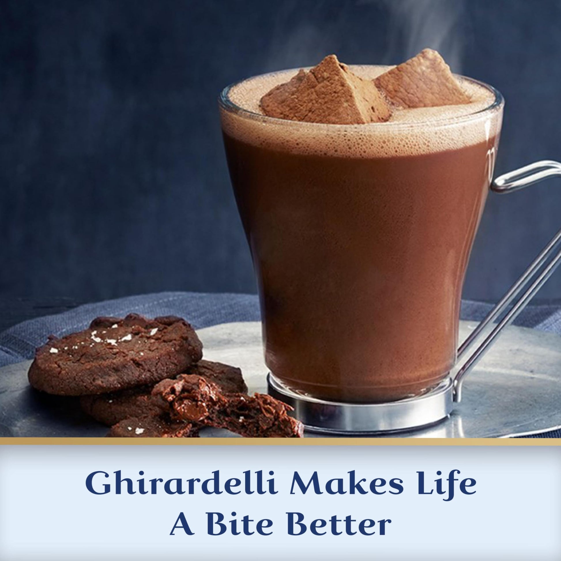 Product image of Ghirardelli Double Chocolate Hot Cocoa Mix Bag 10.5 oz 10.5 oz Pack of 6