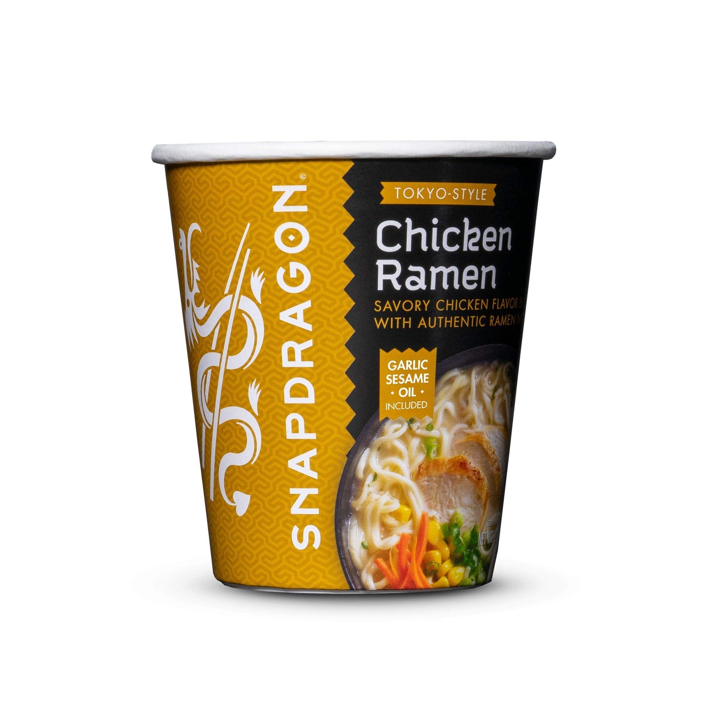 Product image of Snapdragon Tokyo-Style Chicken Ramen Cups Authentic Ramen Noodles Rich Chicken Broth 2.2 oz 2.2 oz Pack of 6