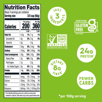 Product image of Veggiecraft Farms Penne Pasta Cauliflower Lentil Peas Low Carb High Protein Gluten Free Plant Based High