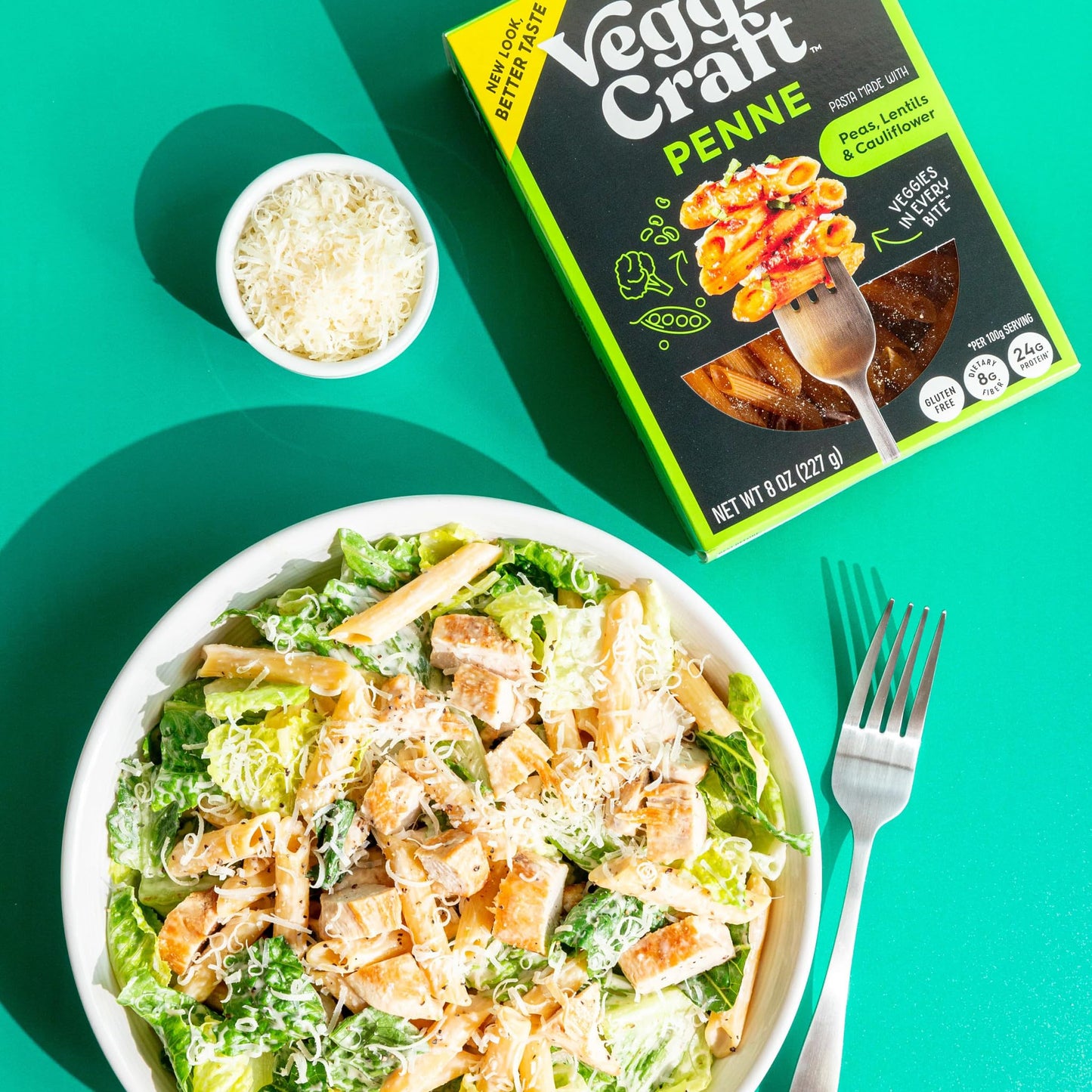 Product image of Veggiecraft Farms Penne Pasta Cauliflower Lentil Peas Low Carb High Protein Gluten Free Plant Based High