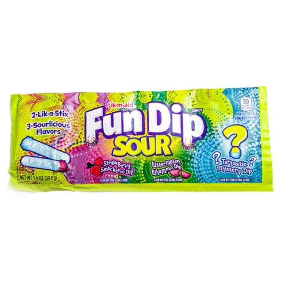 Product image of All City Candy Lik-M-Aid Sour Fun Dip Packet Packets 1.4 oz 1.4 oz Pack of 24