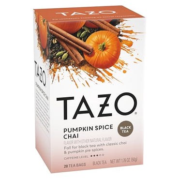 Product image of TAZO Pumpkin Spice Chai Black Tea Bags Moderate Caffeinated Tea 20 ct Tea Bags 20 Count