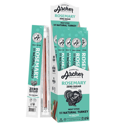 Product image of Country Archer Rosemary Turkey Jerky Sticks Gluten Free Keto Turkey All Natural 1 oz 18 ct 1 oz 18 Count