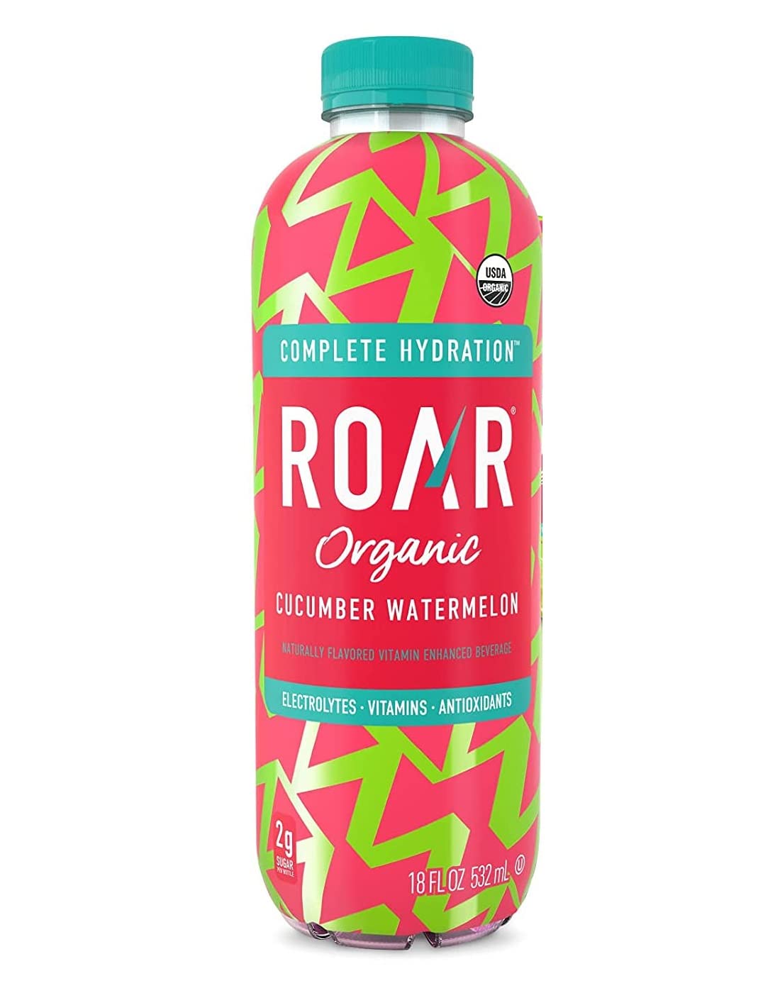 ROAR Organic Electrolyte Drink 8 Pack Low Sugar Coconut Water 4 Flavors Post Workout Hydration with Antioxidants B Vitamins