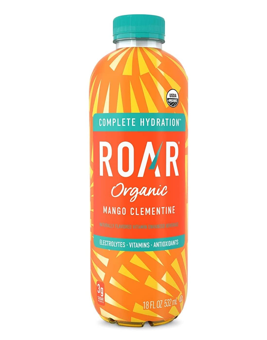 ROAR Organic Electrolyte Drink 8 Pack Low Sugar Coconut Water 4 Flavors Post Workout Hydration with Antioxidants B Vitamins