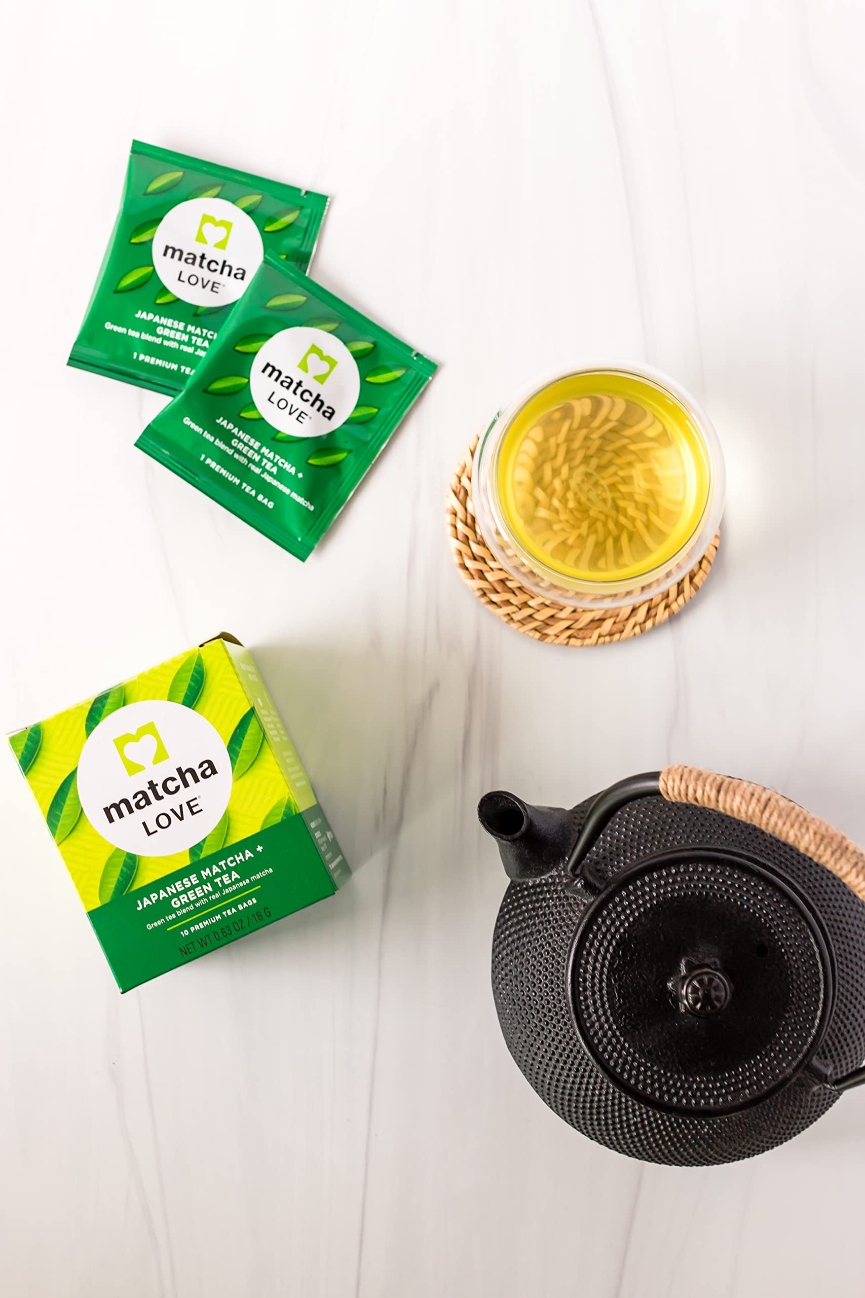 Product image of matcha LOVE Japanese Matcha + Green Tea 10 Premium Tea Bags Pack of 6