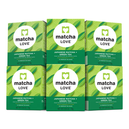 Product image of matcha LOVE Japanese Matcha + Green Tea 10 Premium Tea Bags Pack of 6