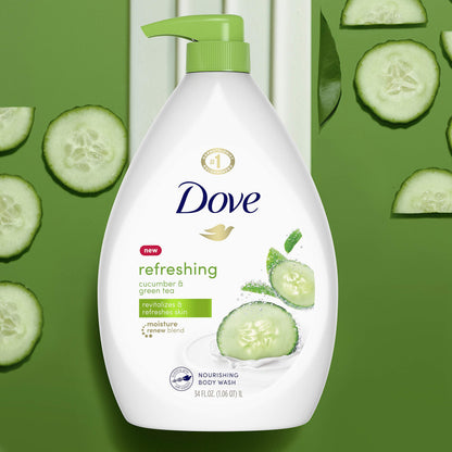Product image of Dove Body Wash Cucumber and Green Tea Refreshing Pump Revitalizes and Refreshes Skin 34 fl oz 34 fl oz Pack