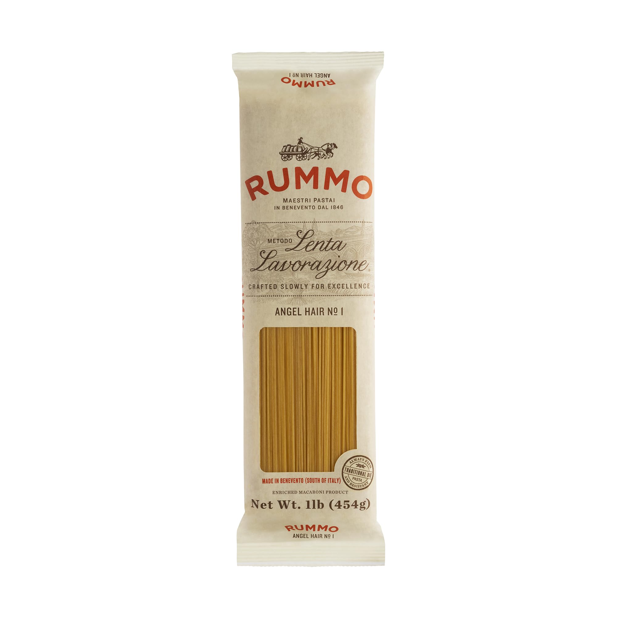 Product image of Rummo Angel Hair Pasta N.1 Dry Noodles Durum Wheat Thin Noodles 16 oz 16 oz Pack of 5