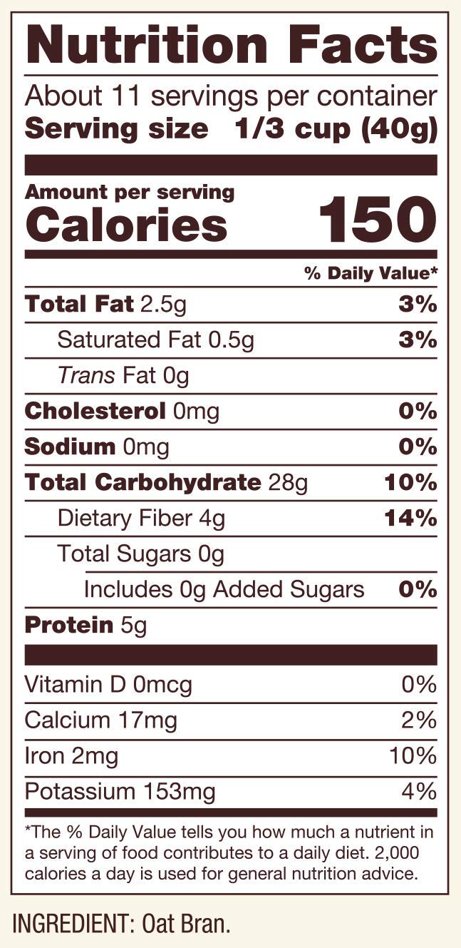 Product image of Bob's Red Mill Gluten Free Oat Bran Resealable 16 oz 16 oz Pack of 2