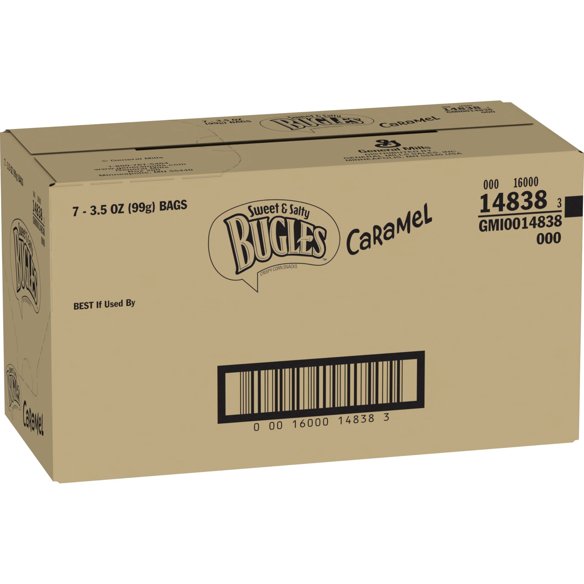 Product image of Bugles Corn Snacks Caramel 3.5 oz 3.5 oz Pack of 7