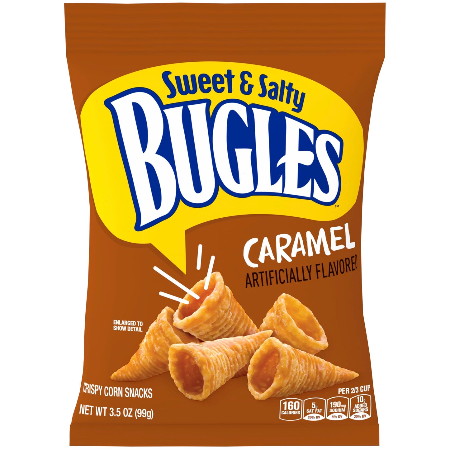 Product image of Bugles Corn Snacks Caramel 3.5 oz 3.5 oz Pack of 7