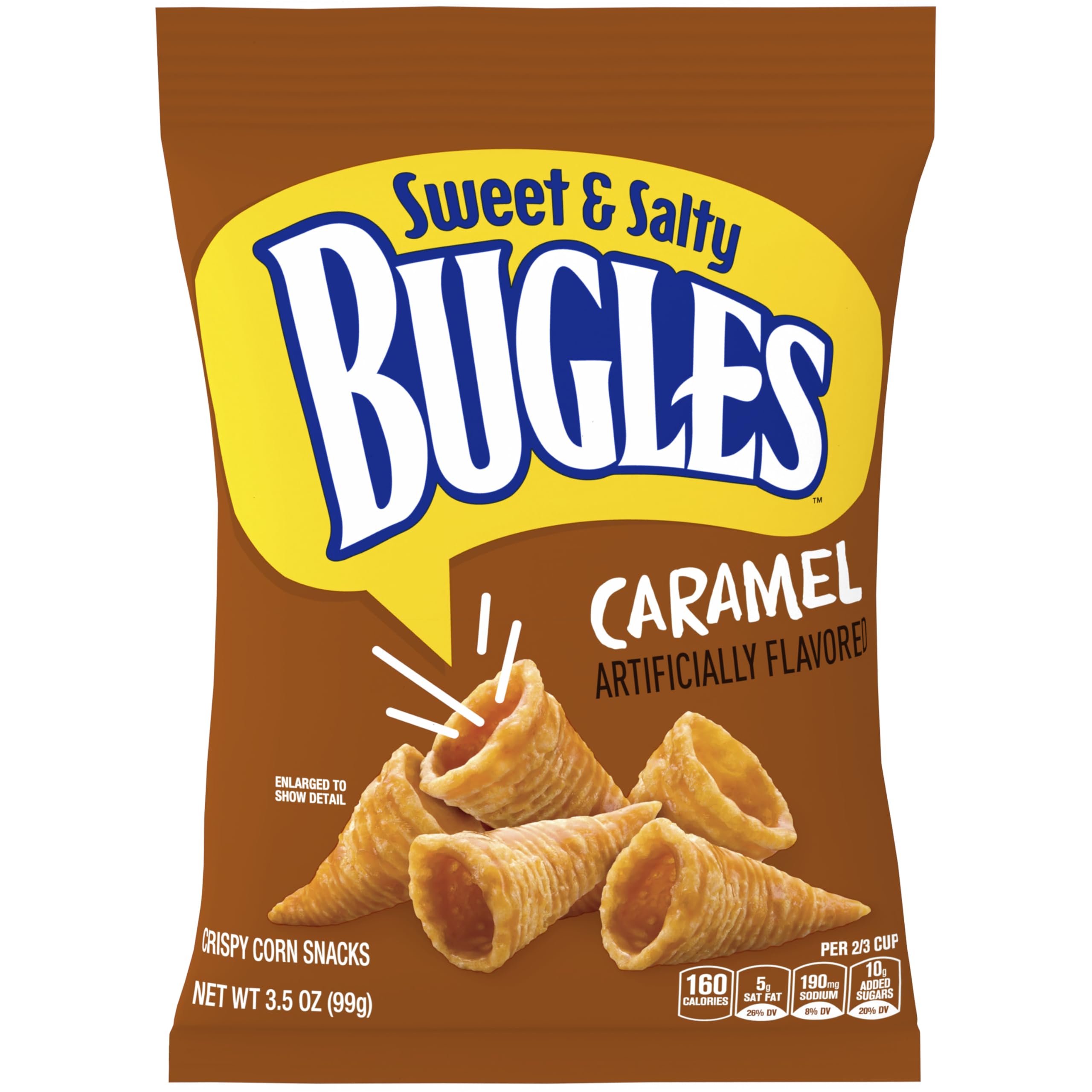 Product image of Bugles Corn Snacks Caramel 3.5 oz 3.5 oz Pack of 7