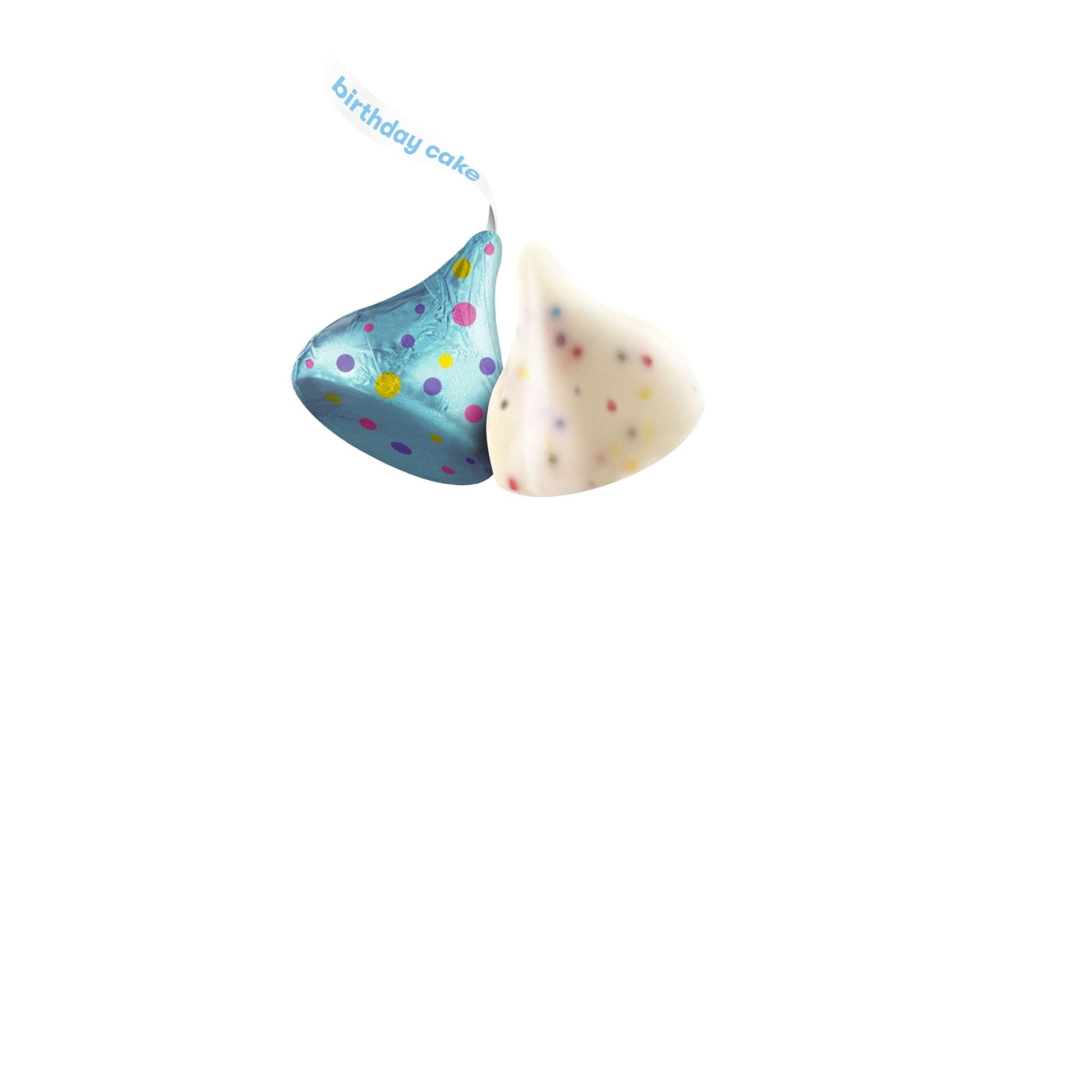 Product image of HERSHEY'S KISSES Birthday Cake Flavored Creme Sprinkles Candy Individually Wrapped Share Pack 10 oz 10 oz