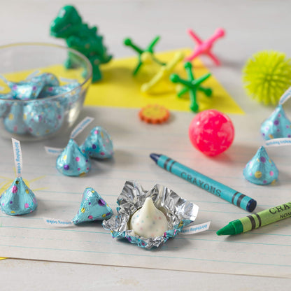 Product image of HERSHEY'S KISSES Birthday Cake Flavored Creme Sprinkles Candy Individually Wrapped Share Pack 10 oz 10 oz