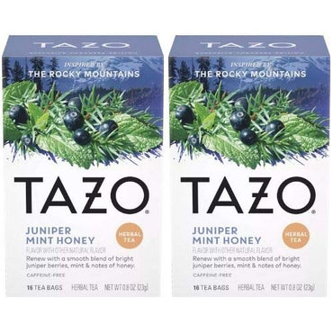 Product image of TAZO Herbal Tea Juniper Mint Honey Flavor Caffeine Free 16 ct Tea Bags Pack of 2