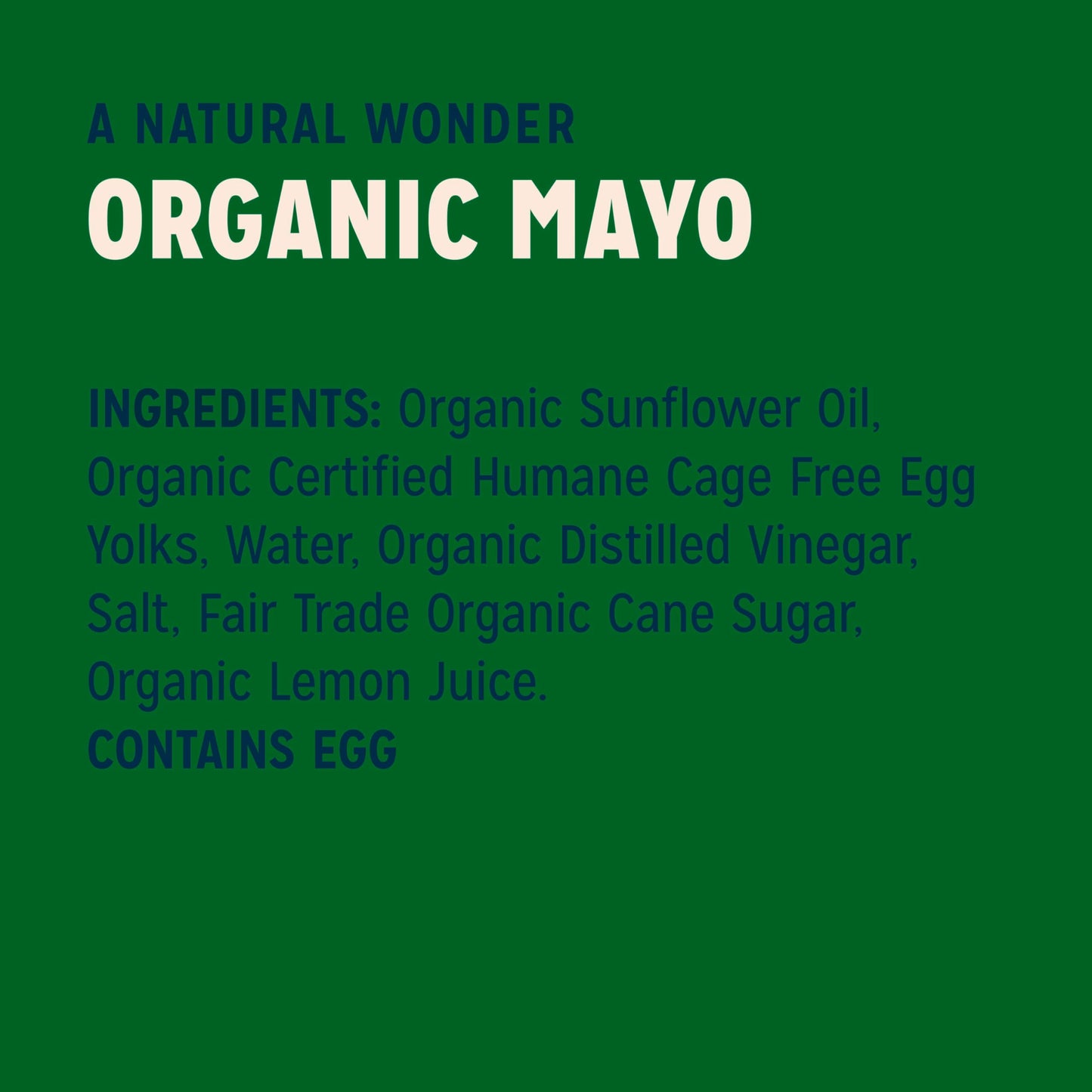 Product image of Sir Kensington's Organic Mayo Gluten Free Non-GMO Project Verified Certified Humane Free Range Eggs