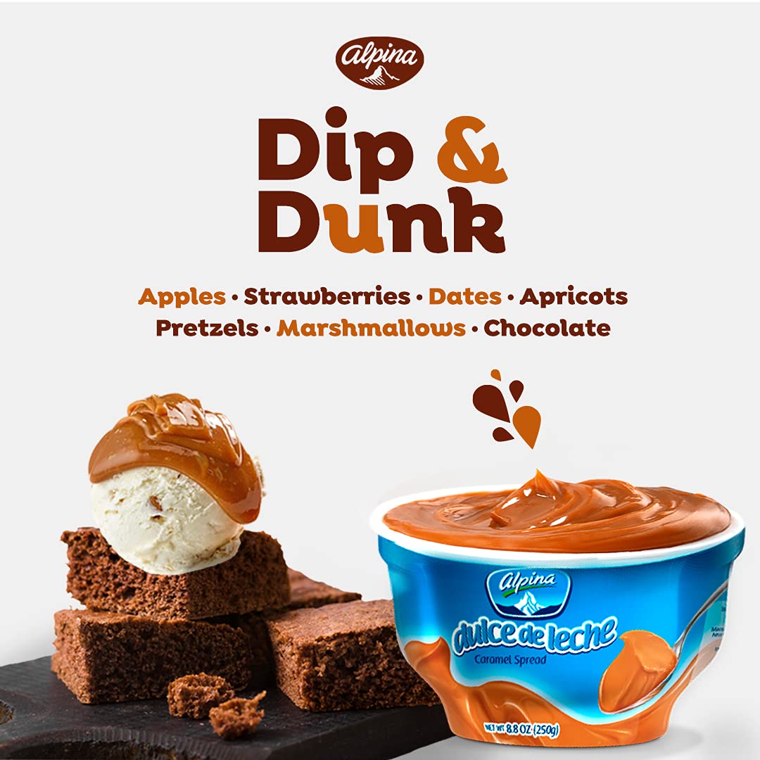 Product image of Alpina Dulce de Leche Milk Caramel Sauce Creamy Consistency Dip for Apples and Desserts Great for Alfajores
