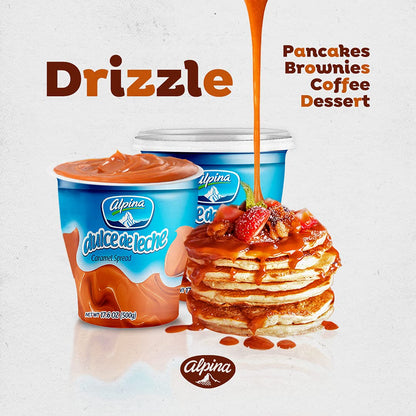Product image of Alpina Dulce de Leche Milk Caramel Sauce Creamy Consistency Dip for Apples and Desserts Great for Alfajores