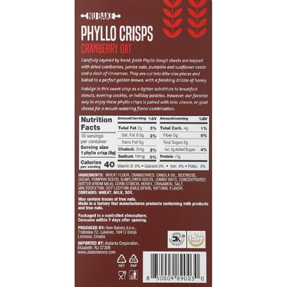 Product image of Phyllo Crisps Cranberry Oat Snack Chips 2.8 oz 2.8 oz Pack of 2