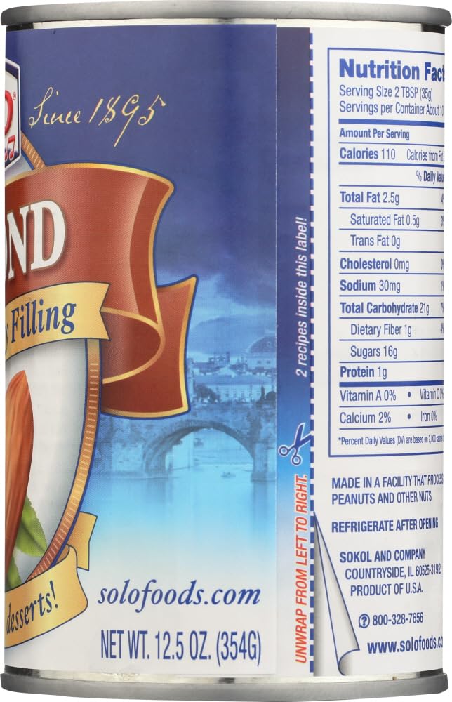 Product image of Solo Foods Almond Cake and Pastry Filling 12.5 oz 12.5 oz Pack of 6