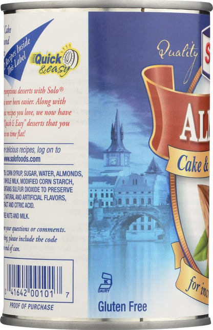Product image of Solo Foods Almond Cake and Pastry Filling 12.5 oz 12.5 oz Pack of 6