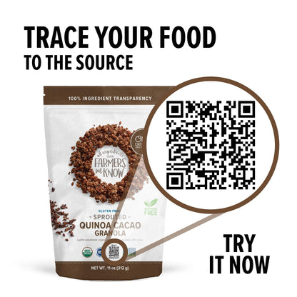 Product image of One Degree Organic Foods Sprouted Oat Quinoa Cacao Granola Gluten Free Vegan USDA Organic 11 oz 11 oz Pack