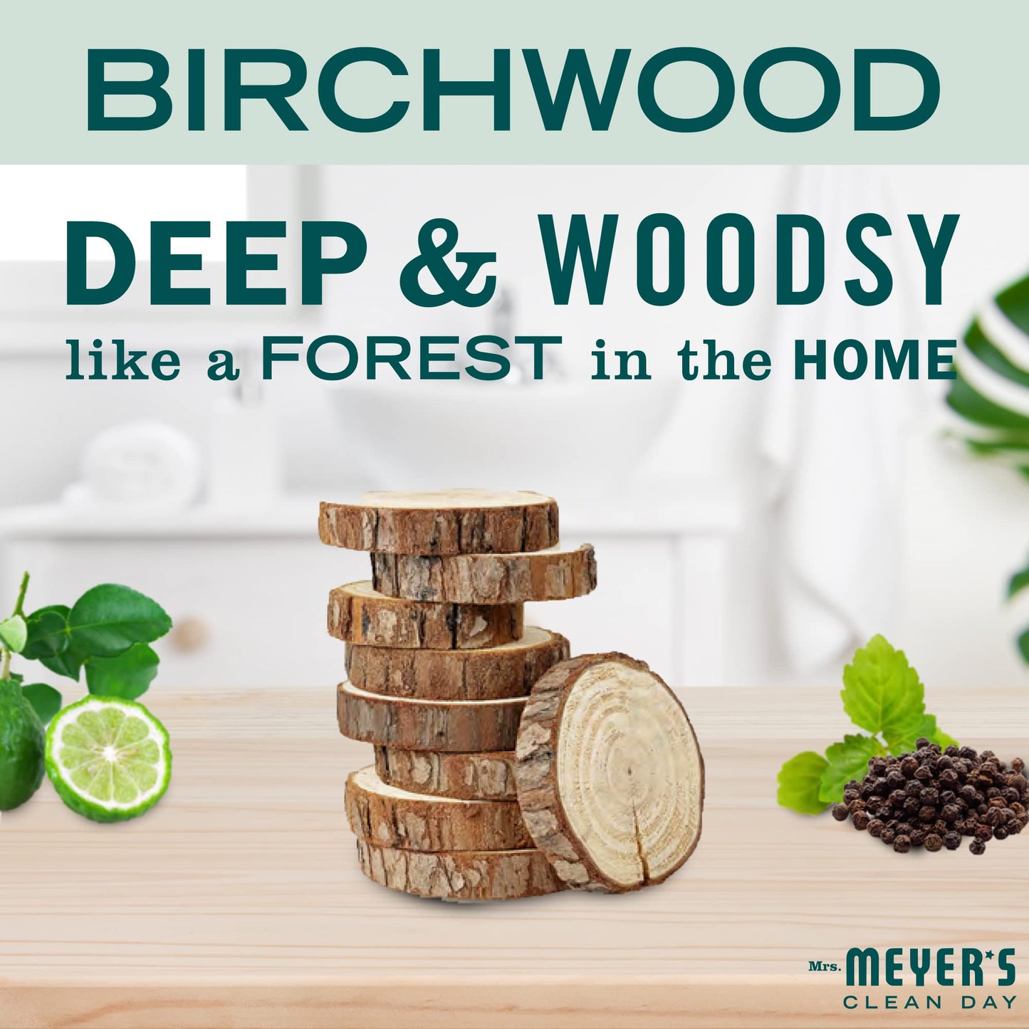 Product image of Mrs. MEYER'S Body Wash Birch Wood Scent 16 oz 16 oz