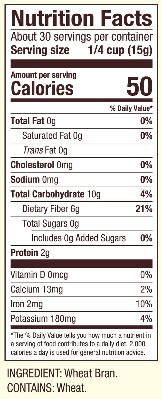 Product image of Bob's Red Mill Wheat Bran Non GMO Vegan Kosher 16 oz 16 oz Pack of 4