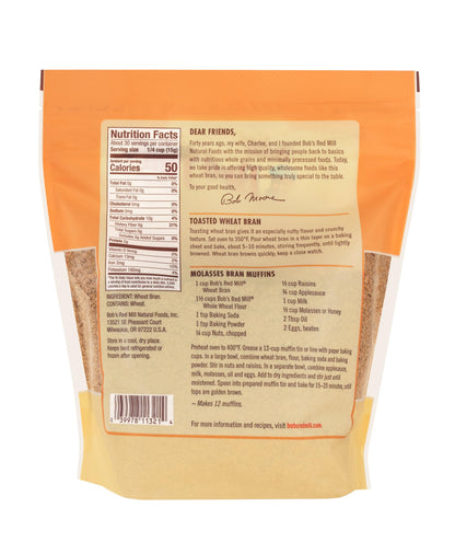 Product image of Bob's Red Mill Wheat Bran Non GMO Vegan Kosher 16 oz 16 oz Pack of 4